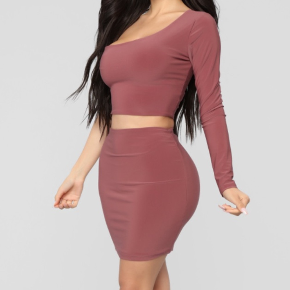 Two Piece Mini Skirt Set